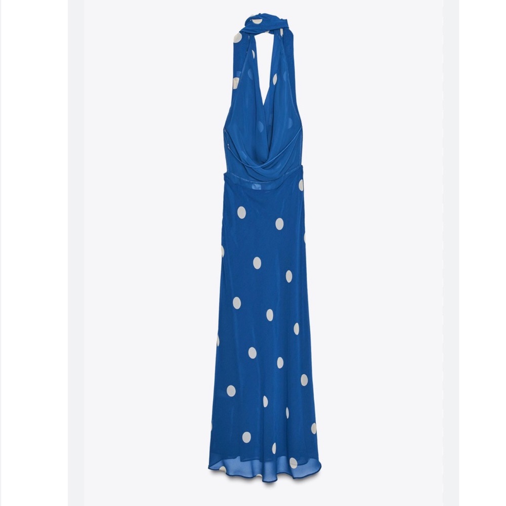 Zara printed polka dot midi dress - Picture 11 of 11